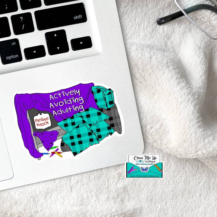 Adulting Waterproof Sticker for wholesale by Candid Adventures Boutique