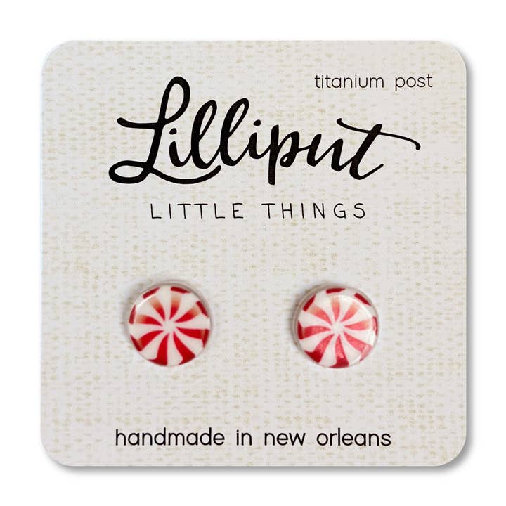 Peppermint Earrings // Stocking Stuffer for wholesale by Lilliput Little Things