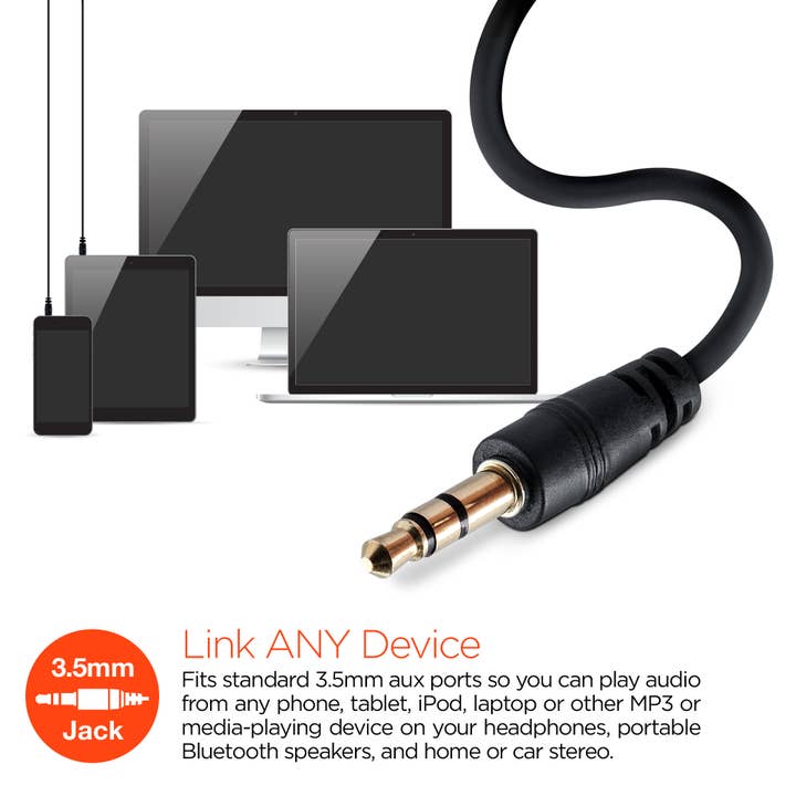 JupiterGear Home – Engroshandel Ledning – HyperGear 3,5 mm Stereo AUX-kabel 2ft4