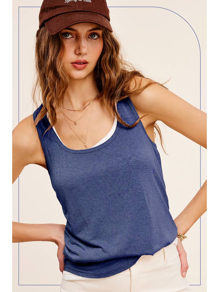 La Miel - Vente Débardeur – femme - HBT7633-Haut sans manches Active Loose Fit Athleisure Style19