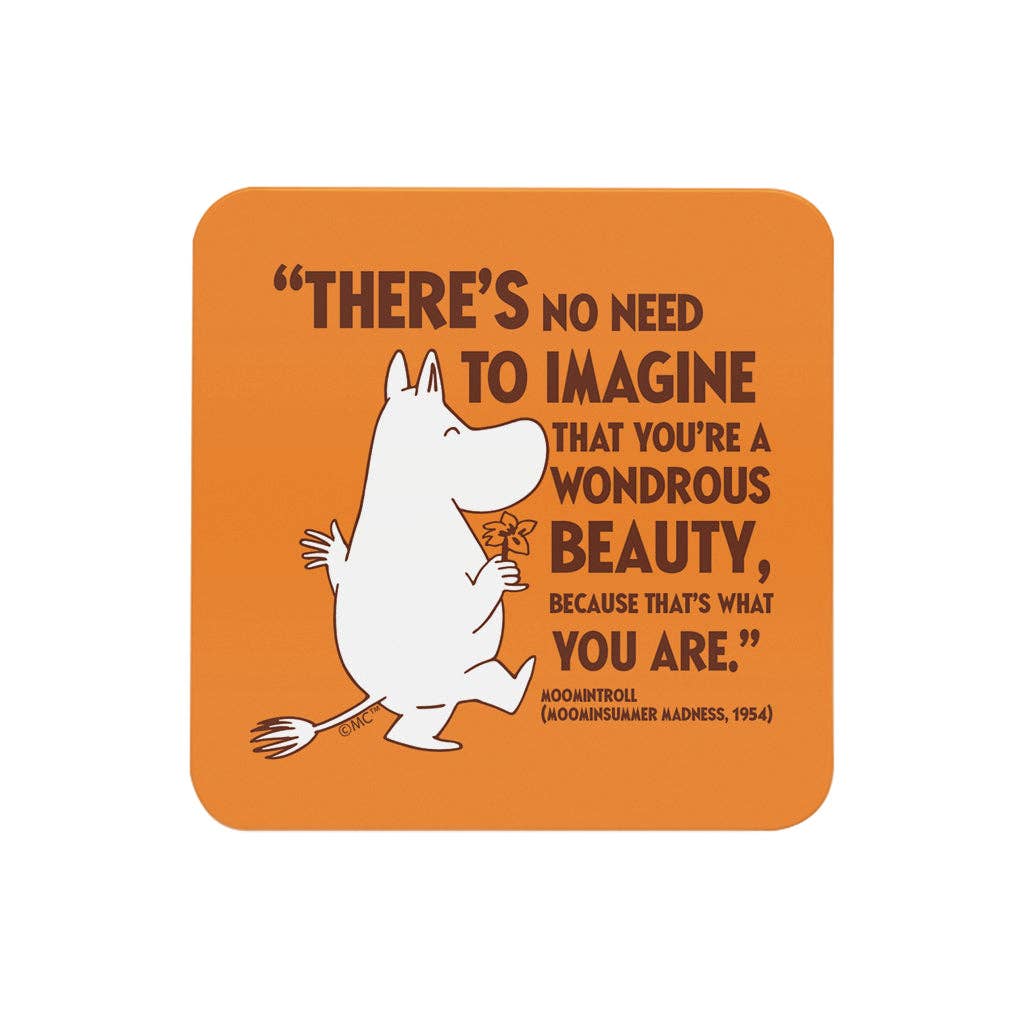 Moomin US Official - Wholesale Coasters - Moomin Beauty Moominsummer Madness Moomintroll Quote Wooden Single Coaster4