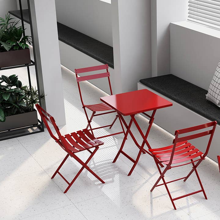 HOMYCASA DESIGN INC - Wholesale Patio Set - 3-Piece Patio Bistro Set, Round/Square, 4 Colors
