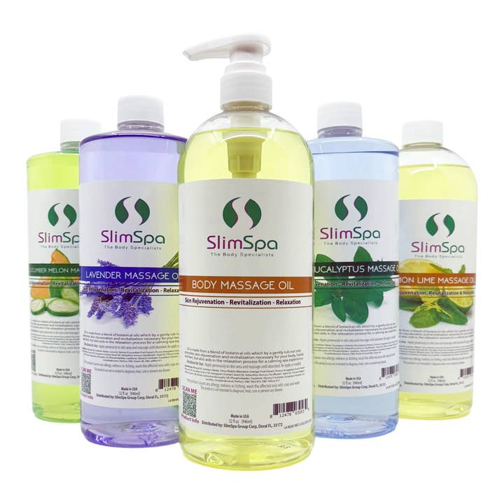 Body Massage Oil 32 oz. for wholesale by SlimSpa The Body Care Specialists