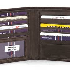 Leather Impressions Inc – Carteira – Homem por atacado – Hipster de couro de vaca de grão superior Bacci W/8986