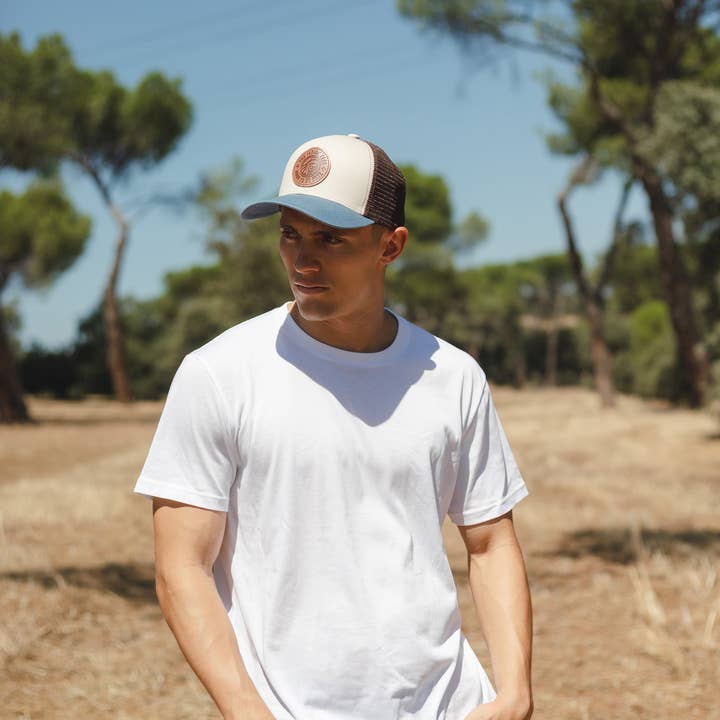 Indicom Brands - Wholesale Trucker Hat - Unisex - Born to be Free Beige / Blue8