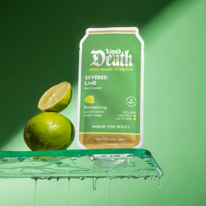 Severed Lime Liquid Death Revitalizing Face Mask and other Purchase Wholesale liquid death. Free Returns & Net 60 Terms on Faire trending on Faire.