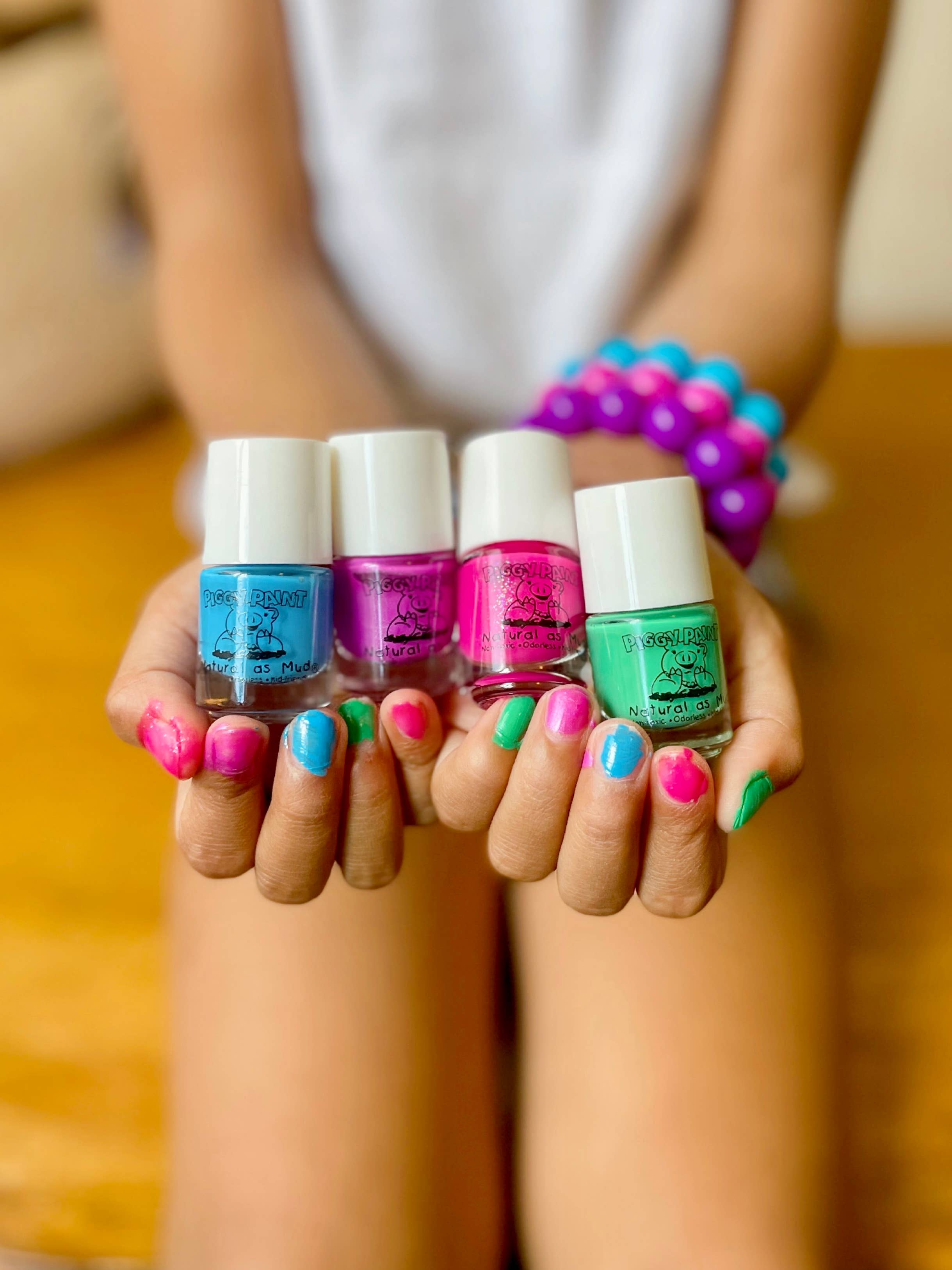 Piggy Paint - Wholesale Nail Polish - Kids - Rainbow 4 Polish Box Set Non-Toxic Kids Nail Polish3