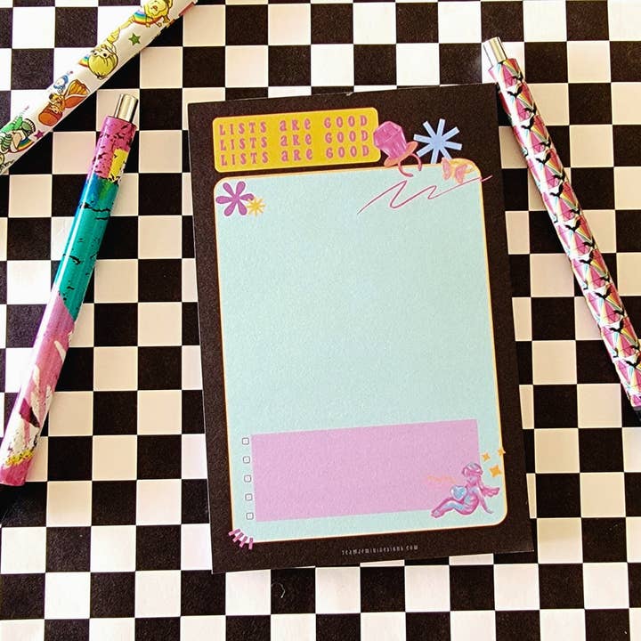 LISTES SONT BONNES 4X6 BLOC-NOTES (Copie) pour la vente par TEAM JEMINI DESIGNS