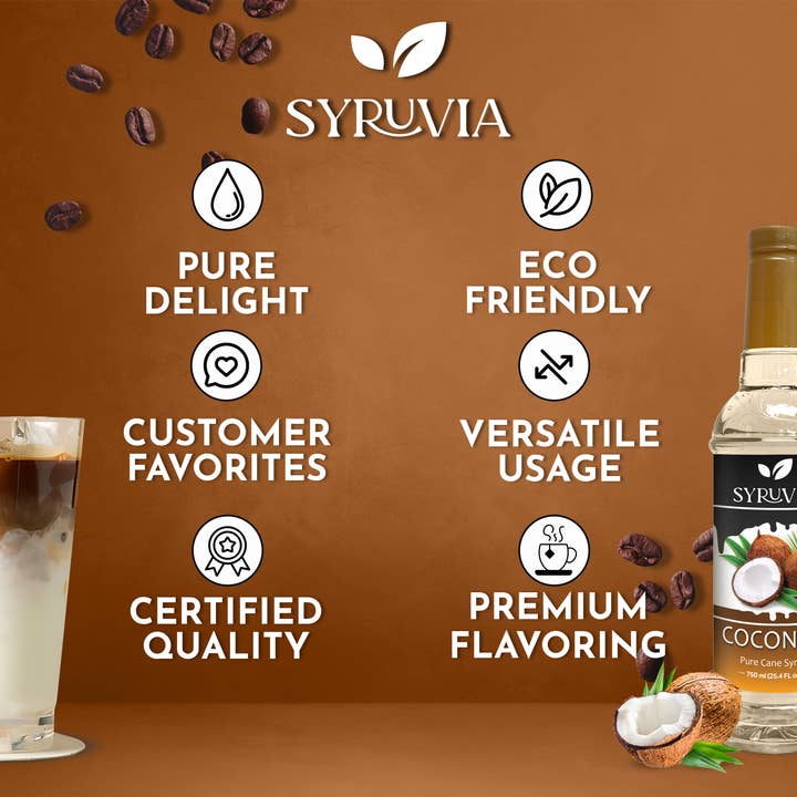 Syruvia - Wholesale Flavored Syrup - Coconut Syrup4