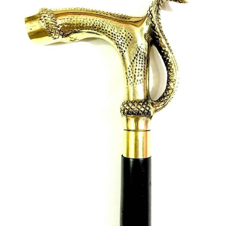 Bastón de madera con mango de cobra de diseño victoriano para venta al por mayor de DDecorStore