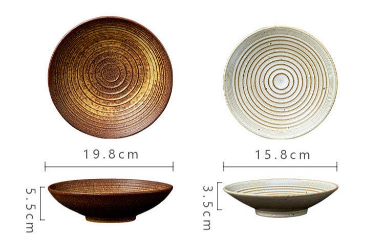 Gohobi （We cover U.S. import duties） - Wholesale Decorative Plate/Dish/Bowl - Gohobi Handmade Japanese Style Stoneware Pasta Bowl Plate9