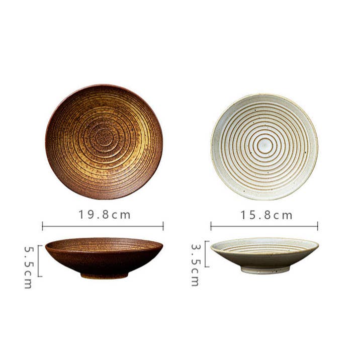 Gohobi (We cover U.S. import duties) - Wholesale Decorative Plate/Dish/Bowl - Gohobi Handmade Japanese Style Stoneware Pasta Bowl Plate9