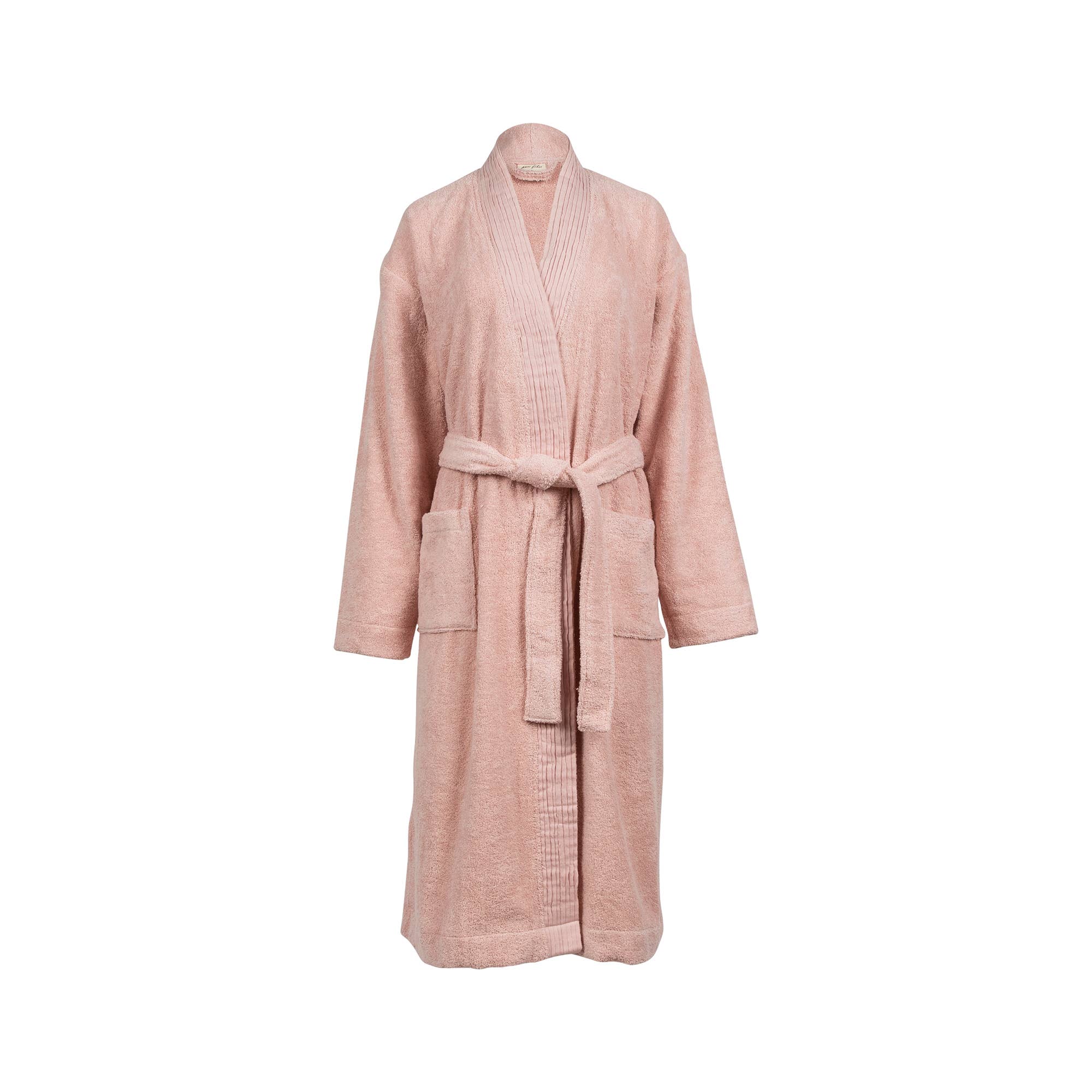 Pure Fiber - Wholesale Robe - Women's - Pleated Trim Turkish Cotton Robe – Handwoven Terry5