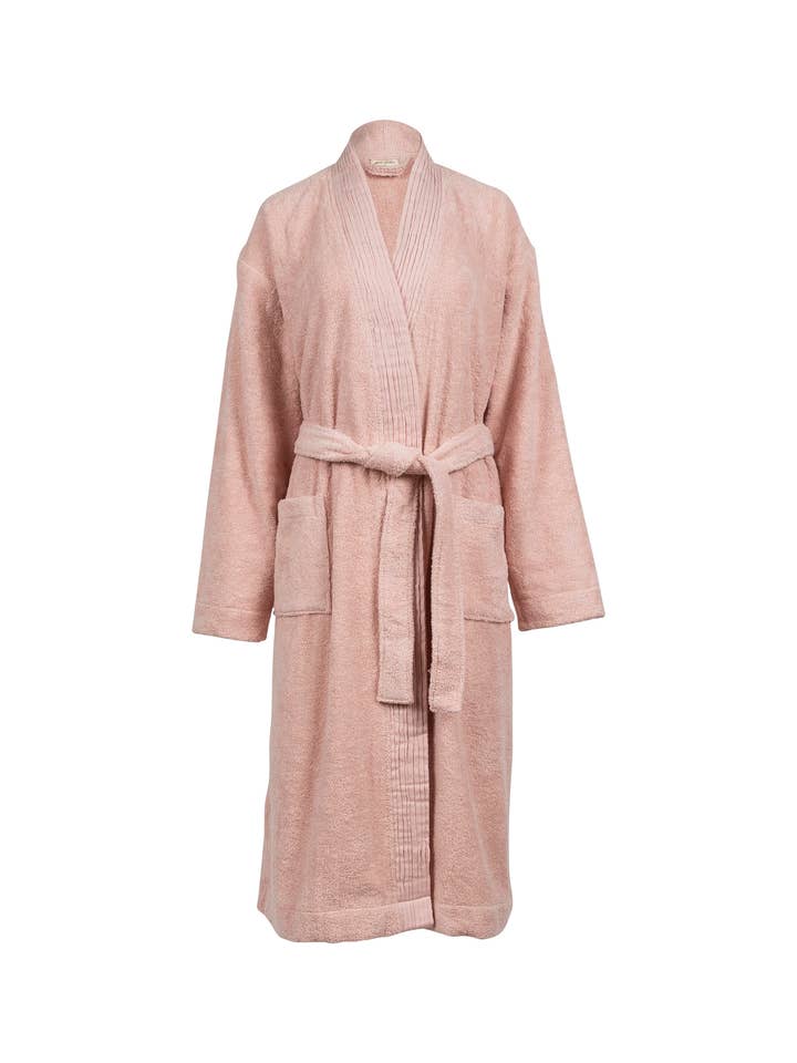 Pure Fiber - Wholesale Robe - Women's - Pleated Trim Turkish Cotton Robe – Handwoven Terry5