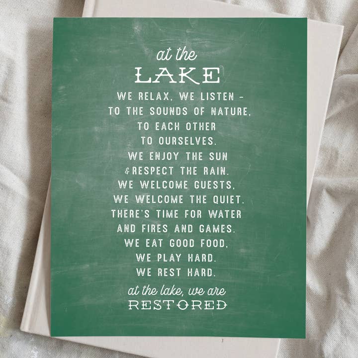 At the Lake | Schoolhouse | Art Print for wholesale by Lindsay Letters