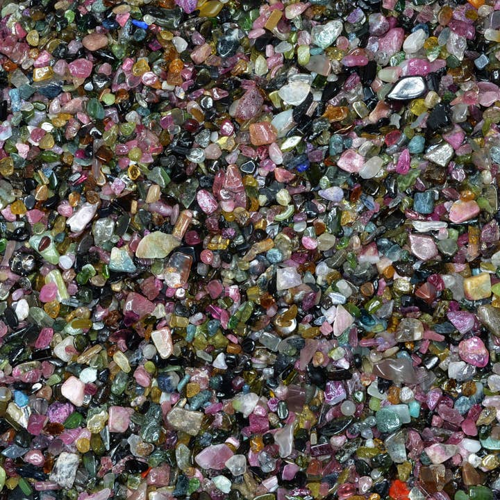 Tumbled Multi Tourmaline Chips -.2" to .3" - China (1 lb) for wholesale by Fantasia Mining