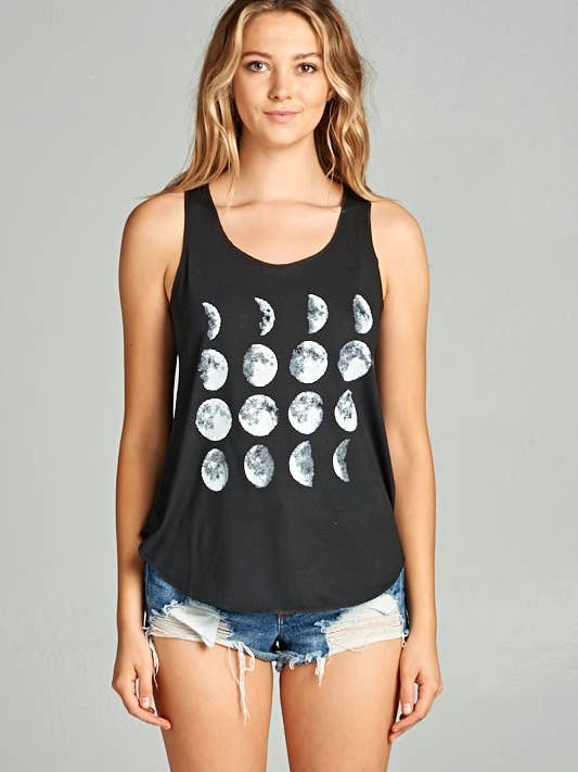 Moon Phase Tank Top for wholesale by LA Soul