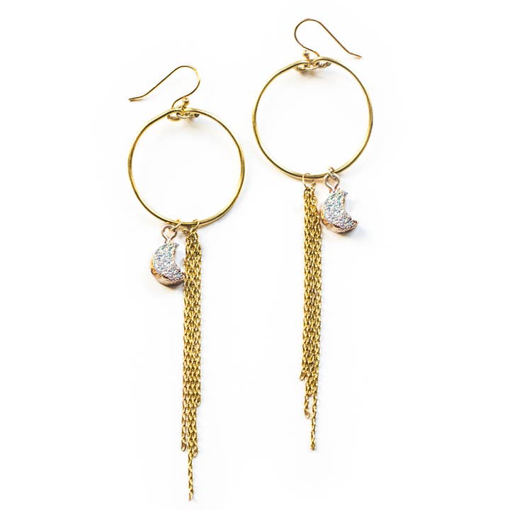 Luna Earrings, white for wholesale by 100 Graces