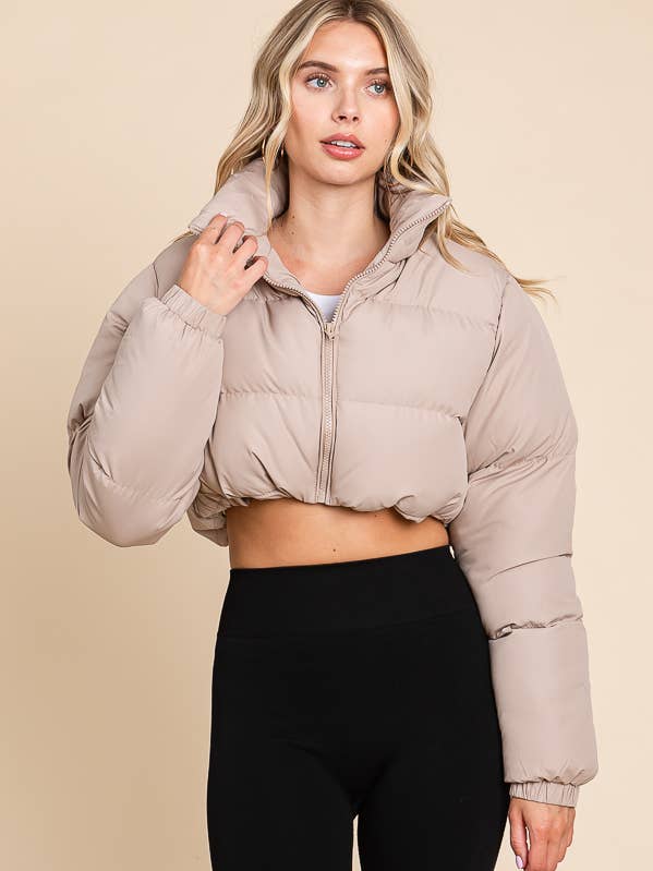 2472 - HIGHNECK CROPPED PUFFER JACKET for wholesale by ANWND