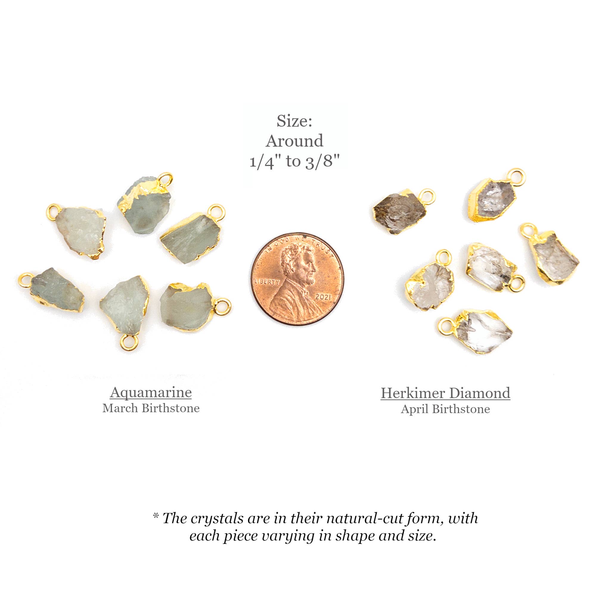 UBNY Collection - Wholesale Individual Charm/Pendant - Birthstone Pendants • Natural Gemstones • Gemstone Charms2