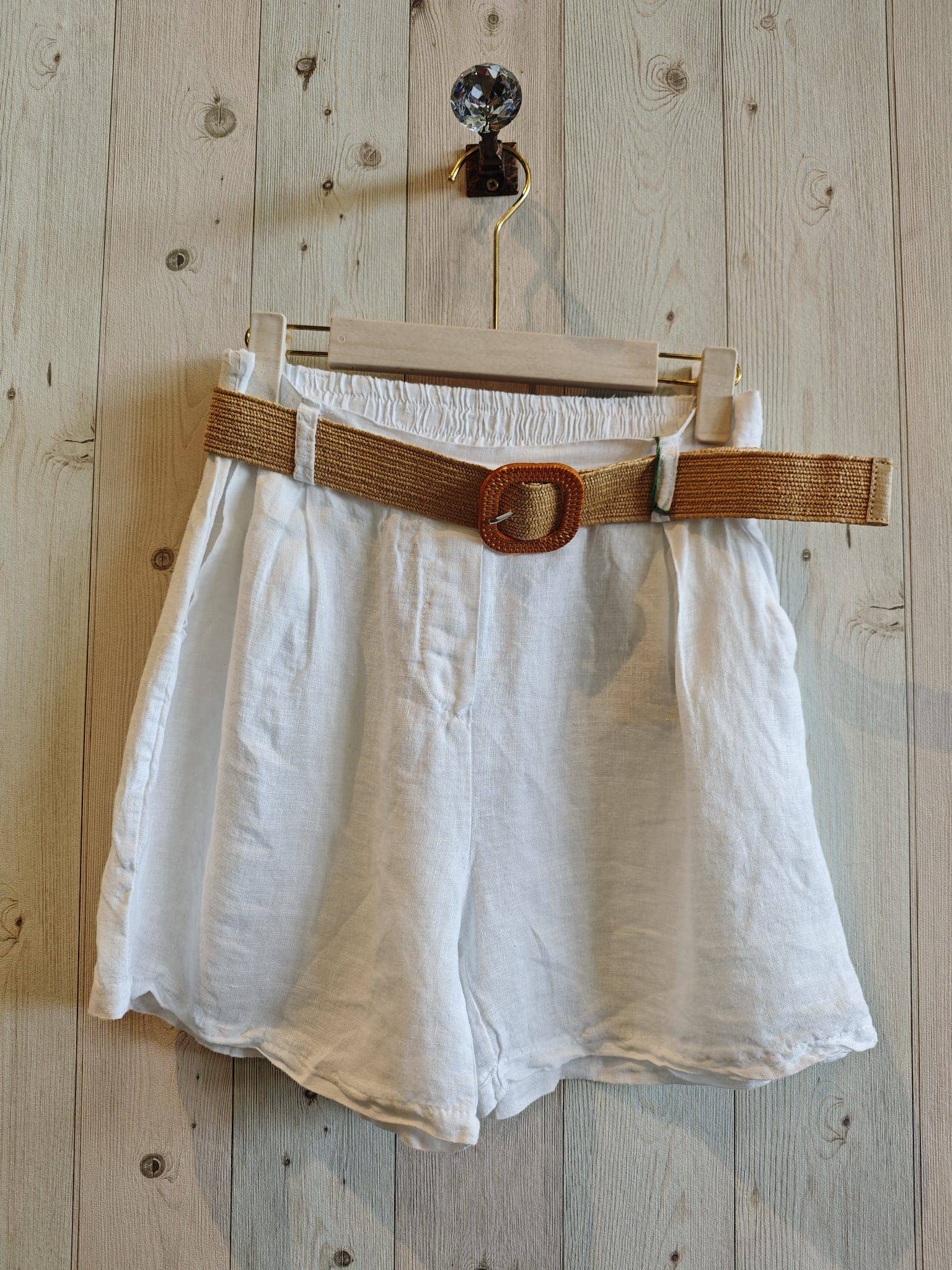 Linen & More – Engroshandel Shorts – Kvinder – REF 30563 100 % hør shorts med bælte6