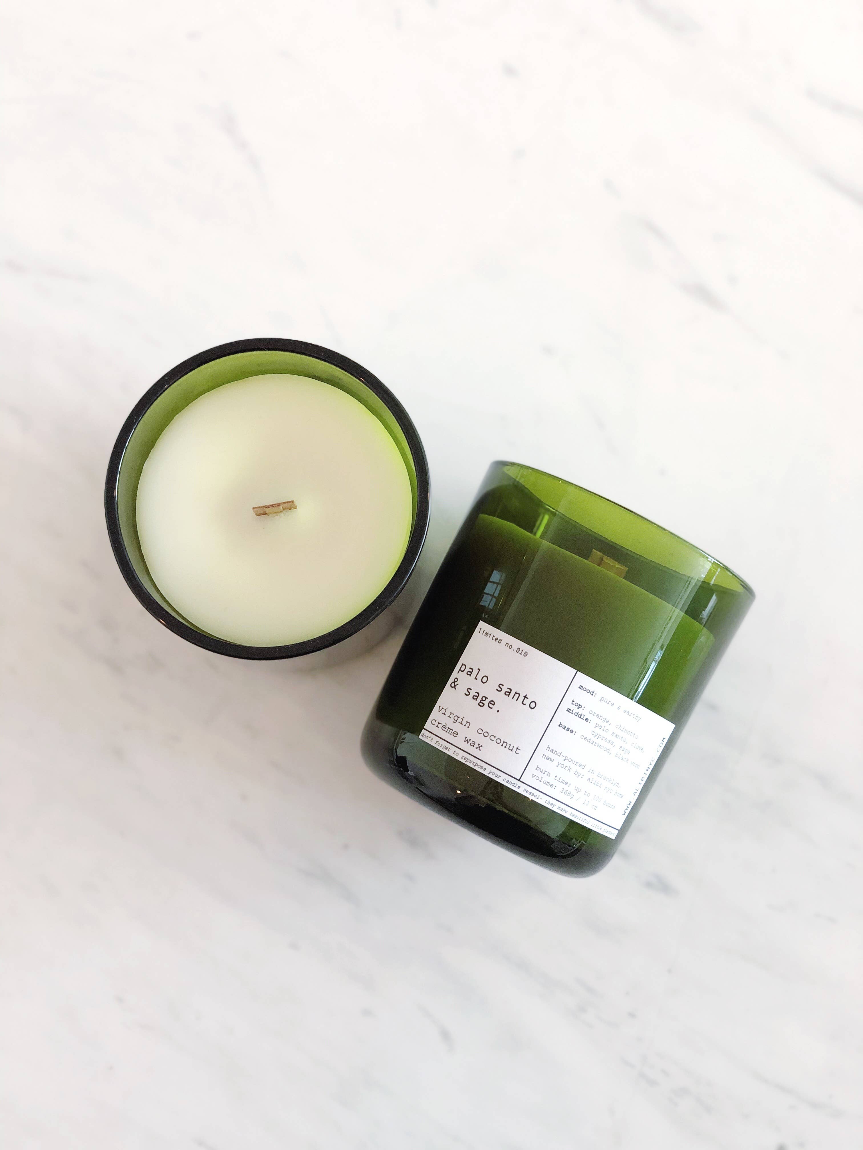 ALIBI NYC - Wholesale Jar/Filled Candle - PALO SANTO & SAGE | VIRGIN COCONUT CRÈME & WOODEN WICK2