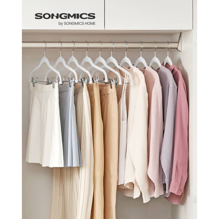 50-Pack Pants Hangers with Adjustable Clips- for wholesale by Greenwestons