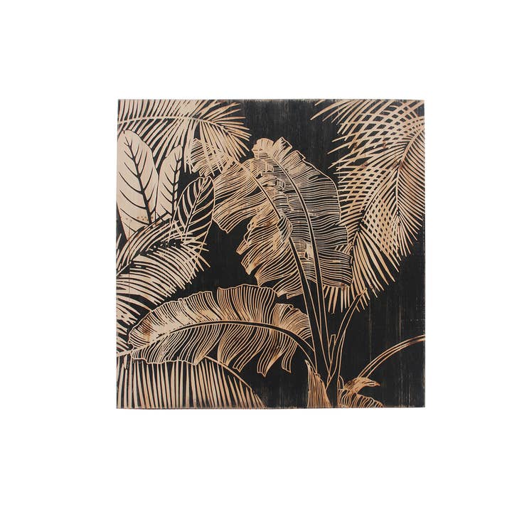 TA7023 - Tabla de Madera Tallada Hojas Exóticas - Galería para venta al por mayor de Socadis