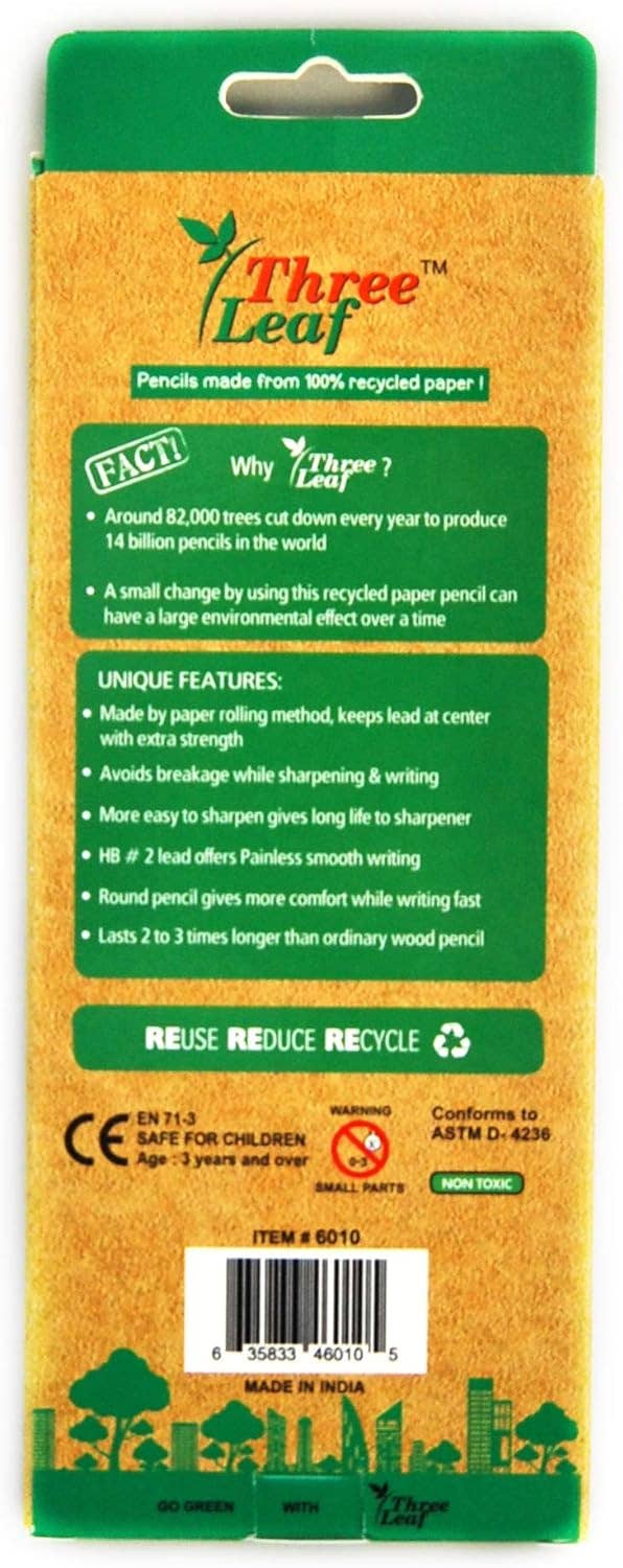 Three Leaf Products – wholesale Pencil – Three Leaf Recycled  Paper Pencils 10 Ct. (Pack of 72)2