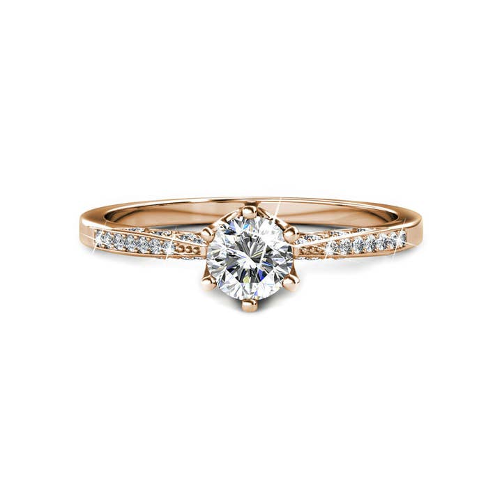 CARALI / MYC Paris - Venta al por mayor Anillos de compromiso - Anillo Destiny - Oro rosa y cristal