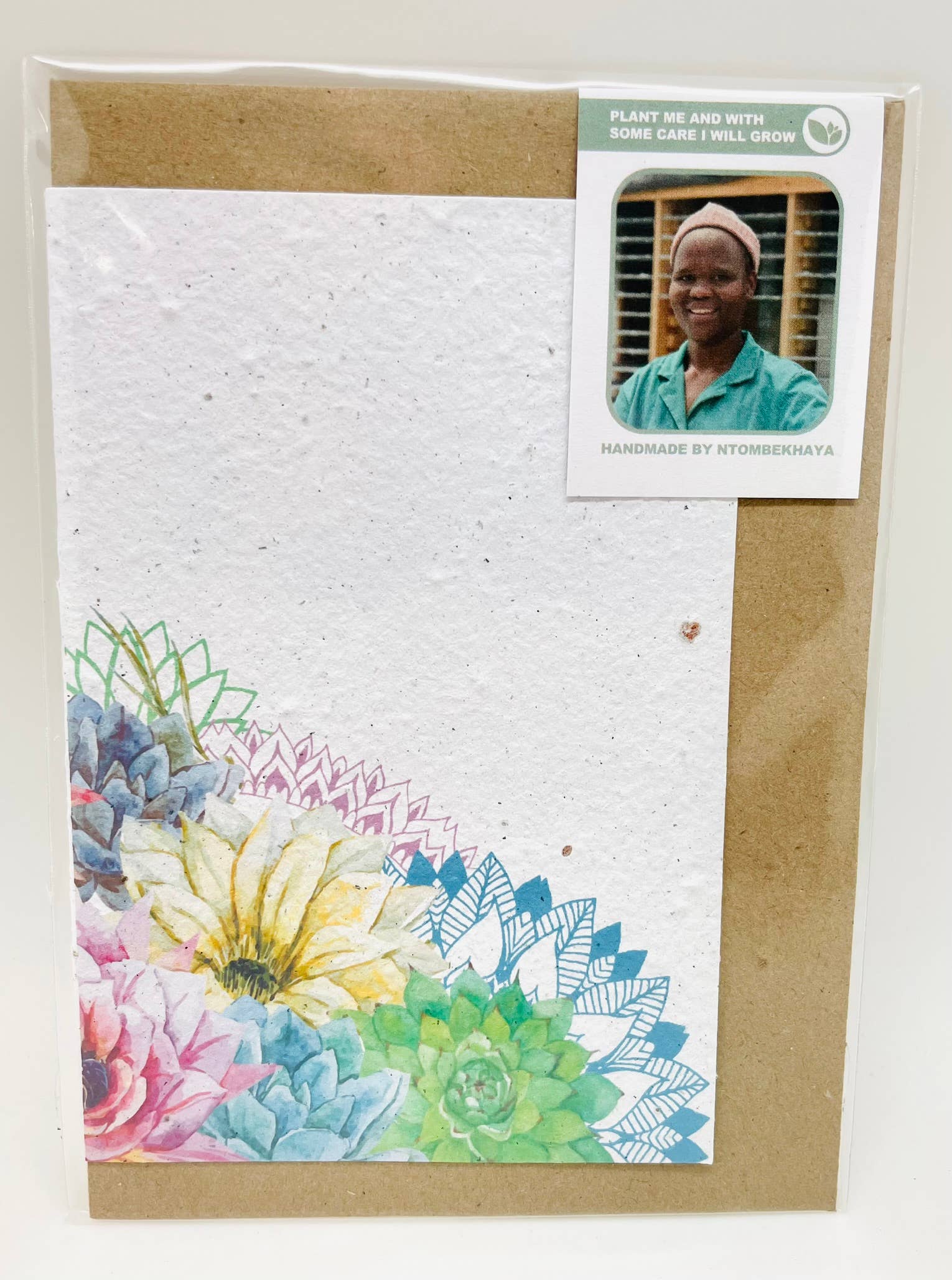 Koru Street - Wholesale Everyday Greeting Card - Growing Paper greeting card - Blue Flowers1