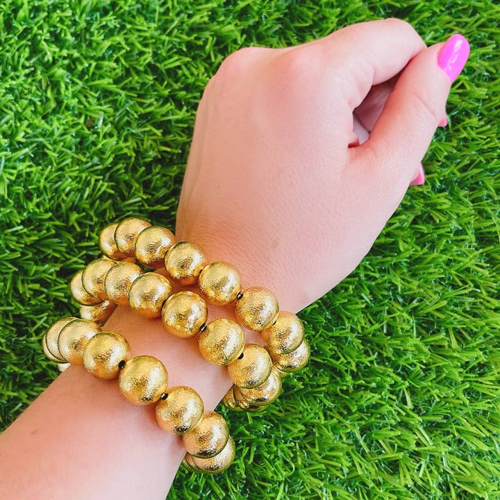 Brianna Cannon - Wholesale Beaded Bracelet - Gold Beaded Brianna Bracelet