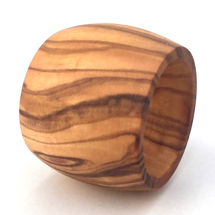 olive wood napkin ring for wholesale by medina mood