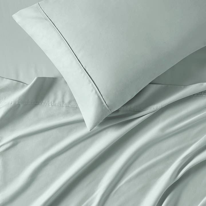 Olliix - Wholesale Sheet Set - 100% Organic Cotton 18" Deep Pocket Sheet Set, Aqua Blue3