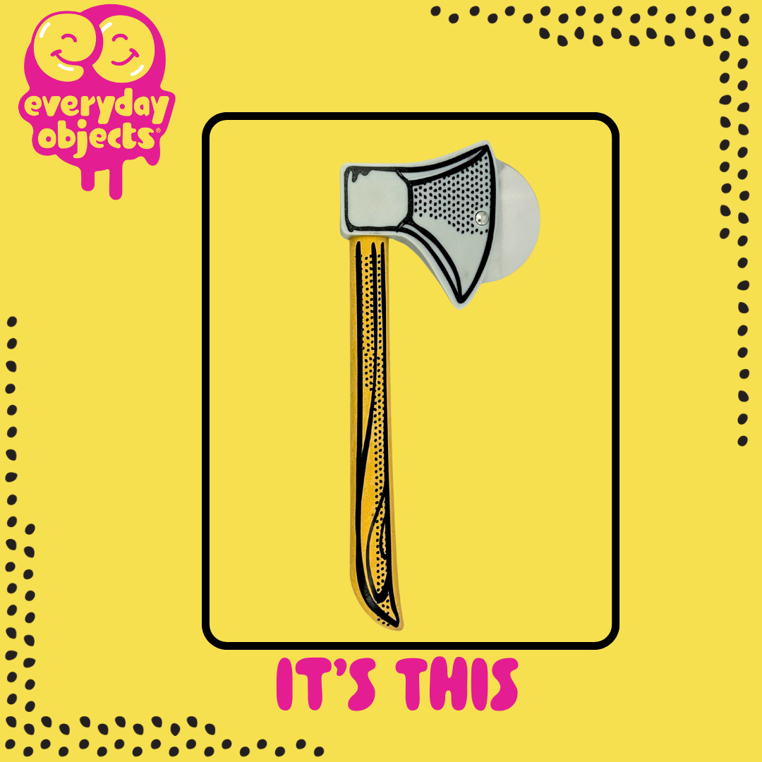 Everyday Objects - Wholesale Pizza Wheel - Slice 'N Dice Pizza Cutter Hatchet - Stainless Steel Blade13