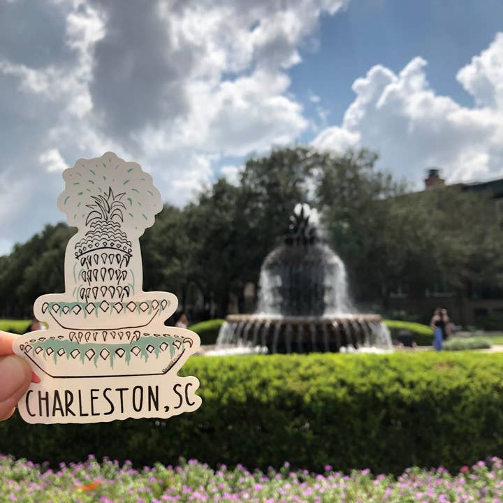 Nanner Designs - Wholesale Sticker - Pineapple Fountain Charleston, SC Sticker1