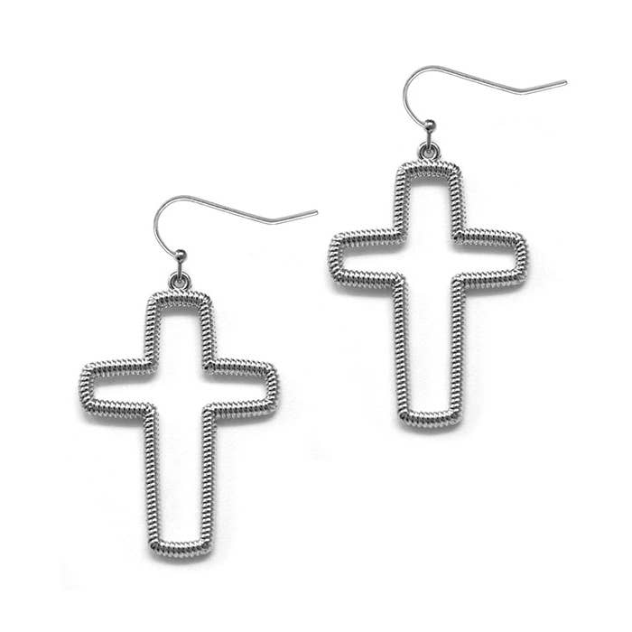 Jewelry Max - Wholesale Dangle Earrings - ( G484 ) CROSS EARRING