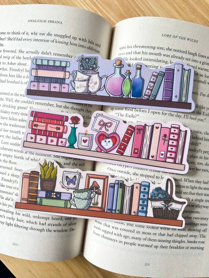 Aesthetic Themed Bookshelf Bookmark for wholesale by Chapter & Claw Studio