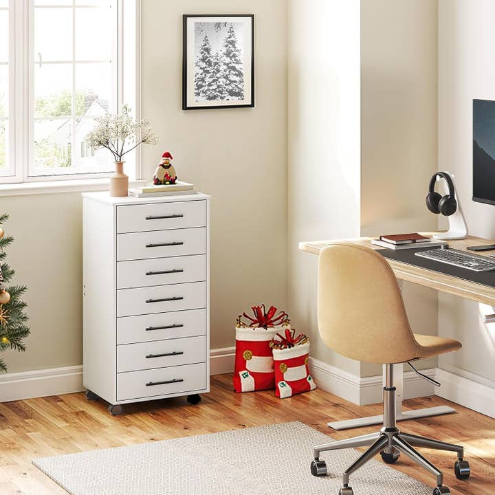 White 7 Drawer File Cabinet Storage For Home Office for wholesale on Faire1