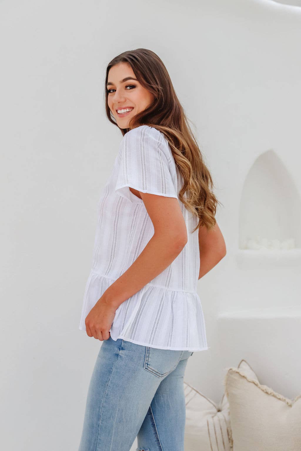 Sanctum The Label - Wholesale Blouse - Women's - LX1060 WHITE TOP2