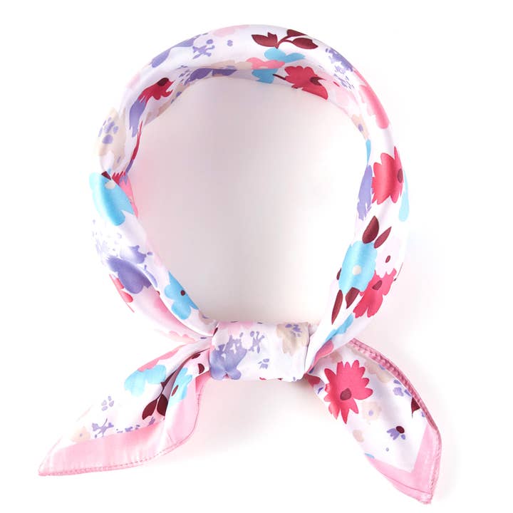 Hana - Vente Bandana – femme - Foulard d'été à imprimé petites fleurs multicolores5