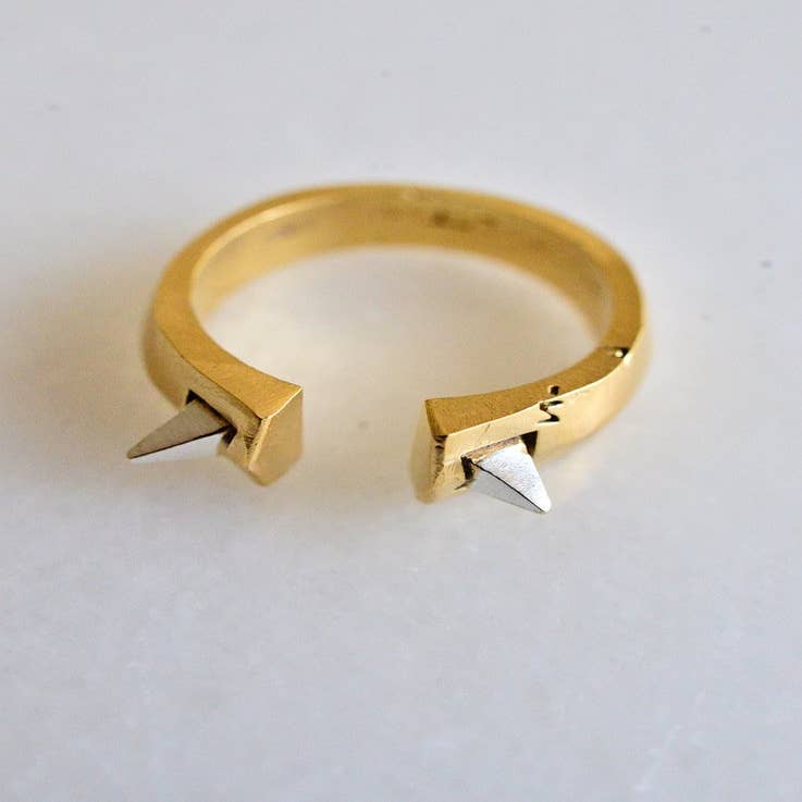 14K Gold Spike Ring – Nana Bijou