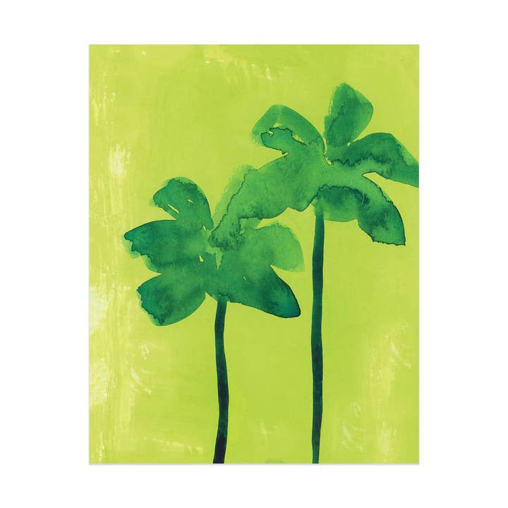 Cate Watercolor Palm Trees Beach Art Print for wholesale by Evergreen Summer