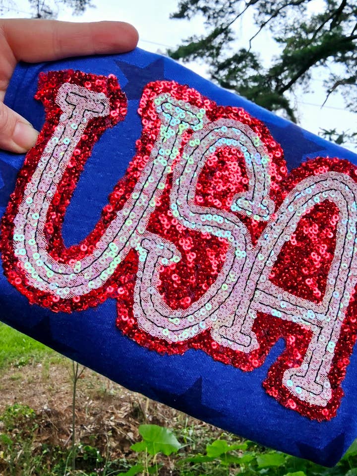 Youth USA Applique Shirt for wholesale by Mudbugs BTQ