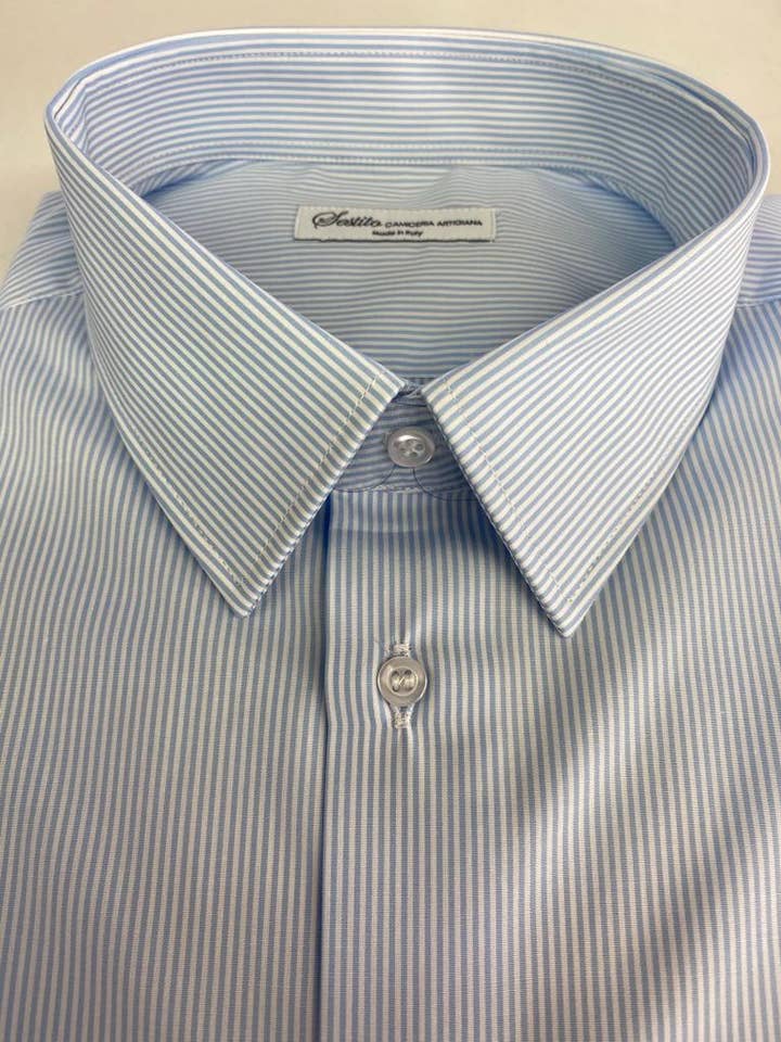 RAYURES FINES CLASSIQUES PRINCE 2 pour la vente par Sestito Camicia Artigiana