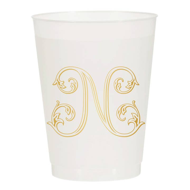 Sip Hip Hooray - Wholesale Disposable Cup - Initial Monogrammed Frosted Cups12