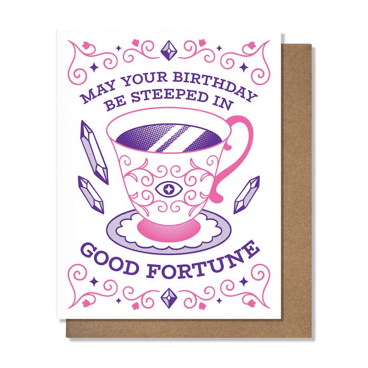 Held og lykke te - Fødselsdagskort for engroshandel hos Promise You'll Write