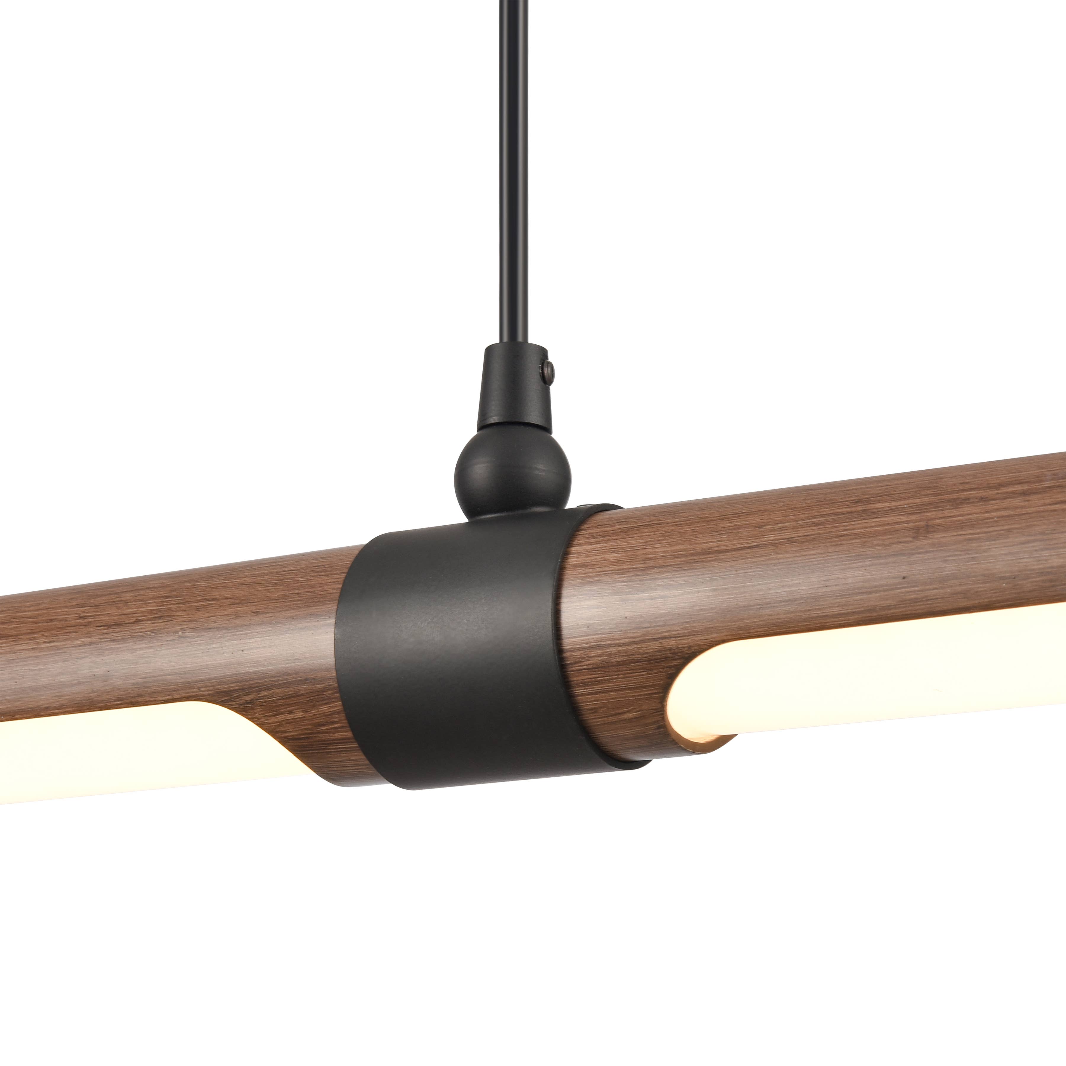 Matte Black Wyatt 40.5'' Wide Integrated LED Linear Chandelier for wholesale on Faire3