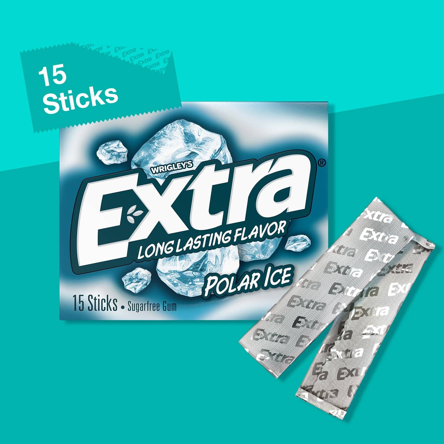 Snacky Candy – Engroshandel Tyggegummi – Extra Gum Slim Pack Polar Ice 15 stykker 10 pakker1