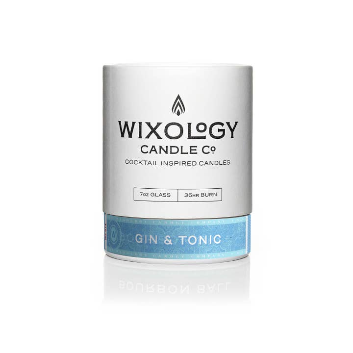 Wixology Candle Company - Wholesale Jar/Filled Candle - Gin & Tonic Cocktail Candle - Reusable 7 oz. glass2
